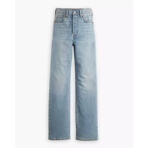 Levi’s Premium Denim Ribcage Straight Full Length High Rise Jeans
